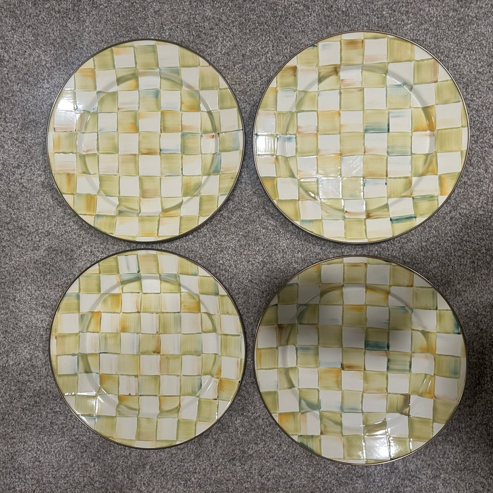 4 MacKenzie-Childs Dinner Plates